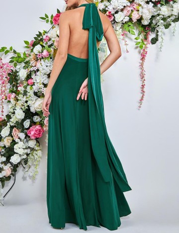 Rochie lunga Goddiva, verde