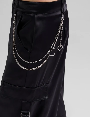Colier de corp Bershka, argintiu