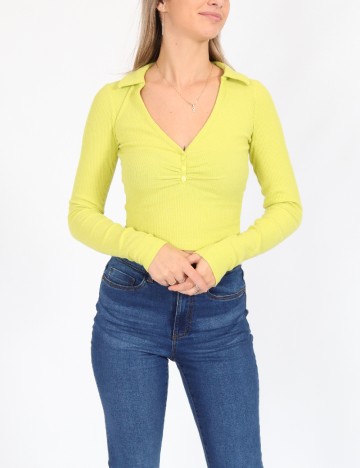 Top Bershka, verde, XS