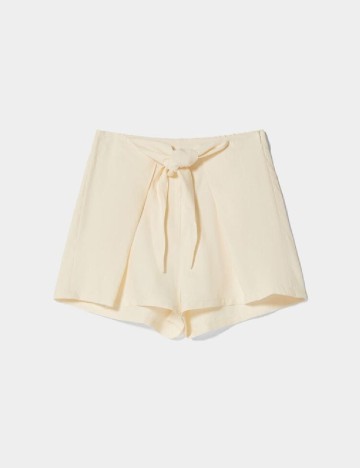 Pantaloni scurti Bershka, crem