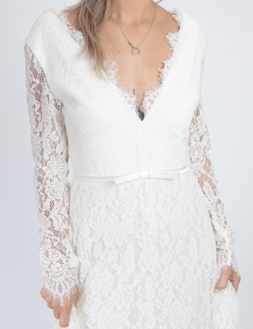 Rochie Lunga Moments New York, alb