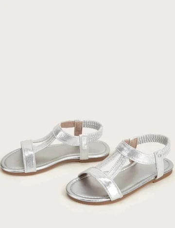 Sandale Shein Kids, argintiu
