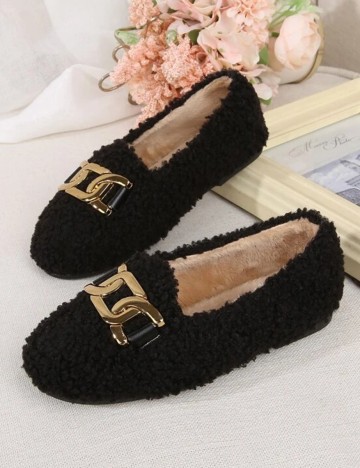 Mocasini Shein Kids, negru