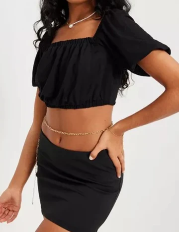 Top Vero Moda, negru Negru