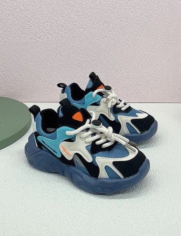 Adidasi Shein Kids, albastru, 29
