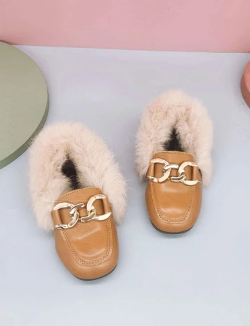 Pantofi Shein Kids, maro