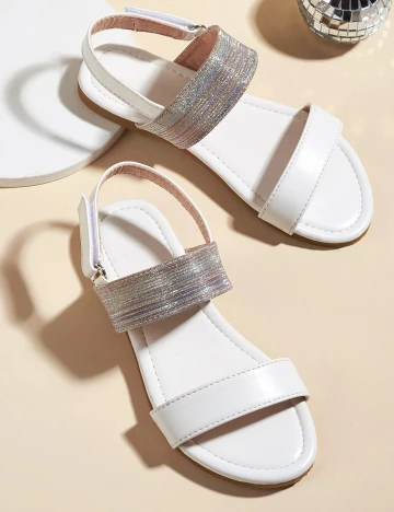 Sandale Shein Kids, alb