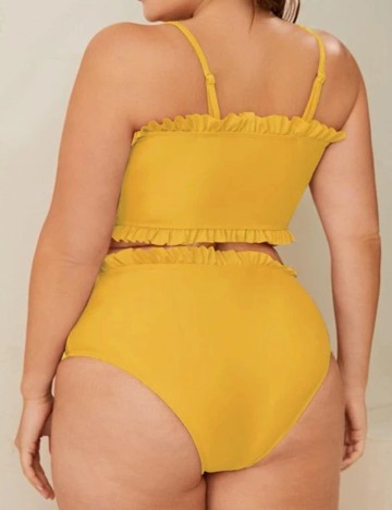 Costum de baie SHEIN CURVE, galben