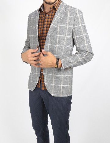 
						Sacou Reserved, gri, M