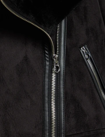 Geaca Stradivarius, negru Negru