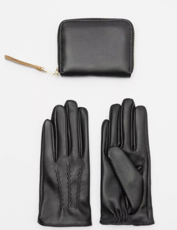Set portofel si manusi Zara, negru