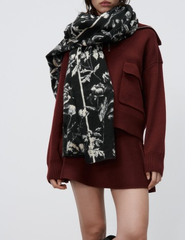 Esarfa Zara, negru, ONE SIZE