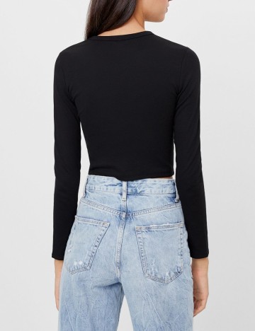 Top Bershka, negru