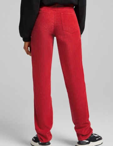 Pantaloni Bershka, rosu