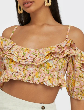 Top NELLY, floral Floral print