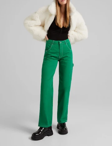 Blugi Bershka, verde