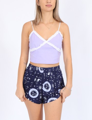 Pijama Romwe, mix culori