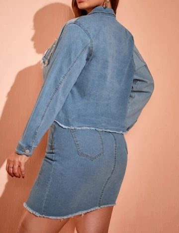Compleu SHEIN CURVE, albastru