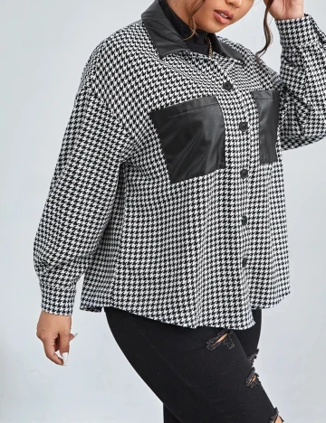Jacheta SHEIN CURVE, alb/negru