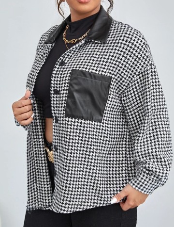 Jacheta SHEIN CURVE, alb/negru