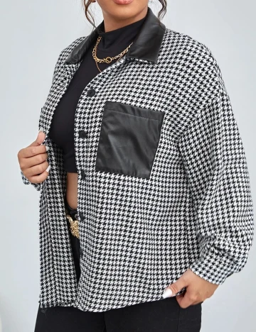 Jacheta SHEIN CURVE, alb/negru