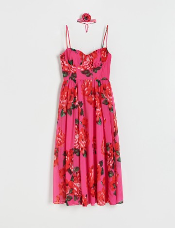 Rochie medie Reserved, roz, 42