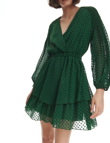 Rochie scurta Reserved, verde, XL