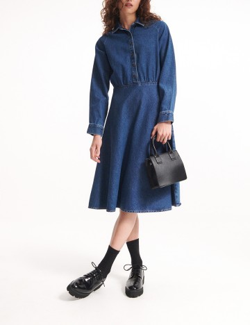 Rochie medie Reserved, albastru, 44