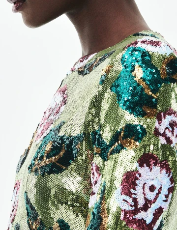 Rochie scurta Reserved, verde Verde