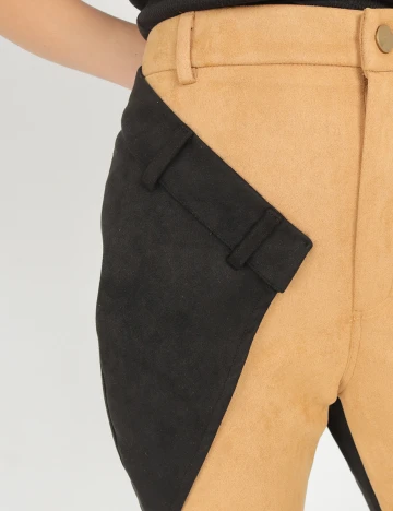 Pantaloni SHEIN, maro/negru