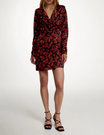 Rochie scurta Reserved, negru/rosu Negru