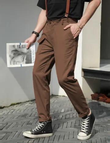 Pantaloni SHEIN, maro