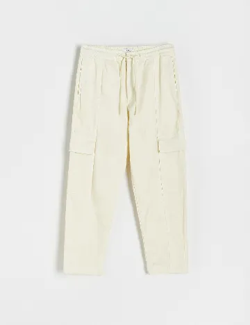 Pantaloni Reserved, crem