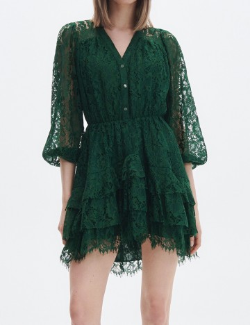 Rochie scurta Reserved, verde, XL