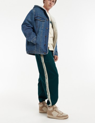 Pantaloni Reserved, verde inchis