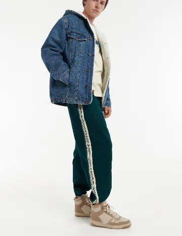 Pantaloni Reserved, verde inchis