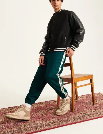 Pantaloni Reserved, verde inchis