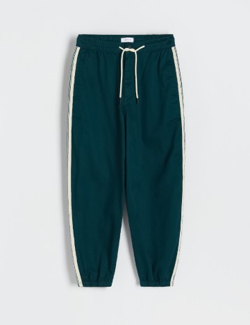 Pantaloni Reserved, verde inchis