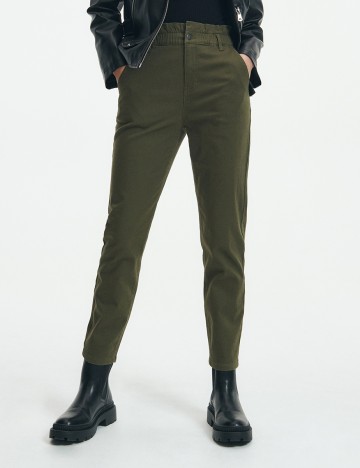 Pantaloni Reserved, verde, S