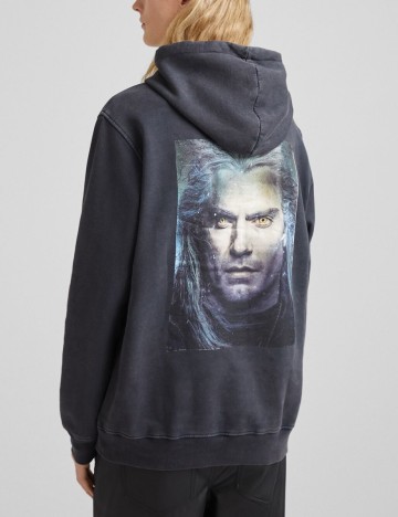 Hanorac Bershka, gri inchis