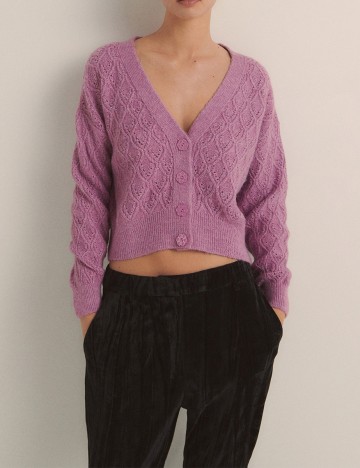 
						Cardigan Reserved, lila, M