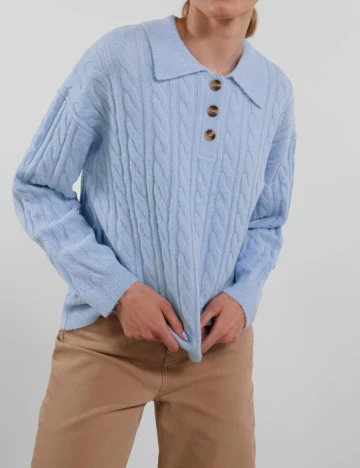 Pulover Pieces, bleu