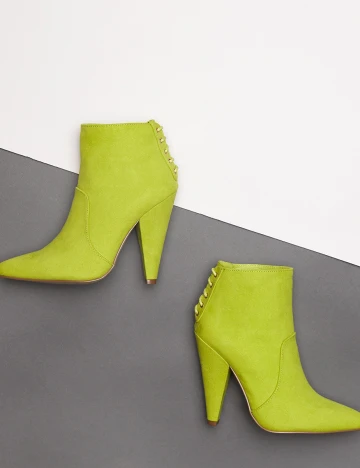 Botine Shoedazzle, verde, 40,5