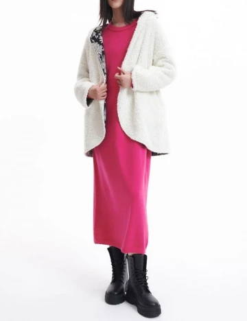 Cardigan reversibil Reserved, alb/negru Negru