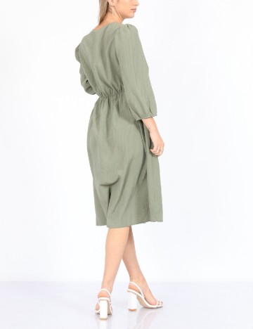 Rochie medie Pieces, verde