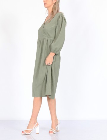 Rochie medie Pieces, verde