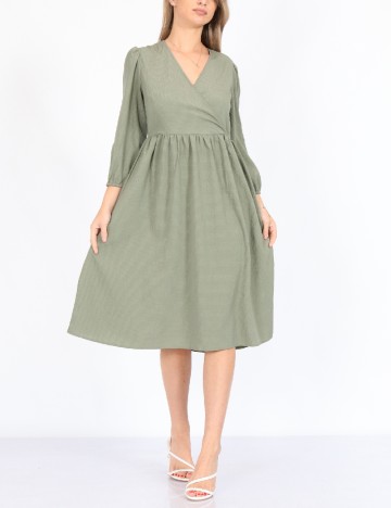 Rochie medie Pieces, verde