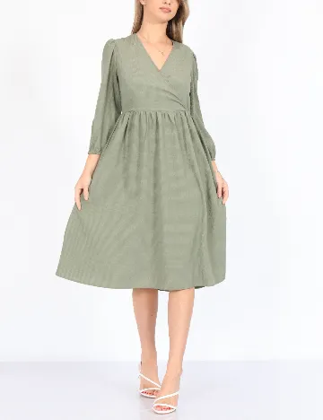 Rochie medie Pieces, verde Verde