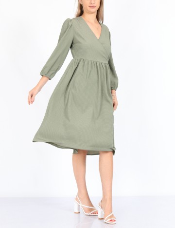 Rochie medie Pieces, verde