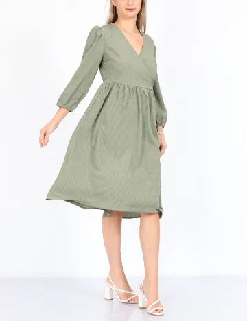 Rochie medie Pieces, verde Verde